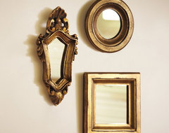 Mini Gilded Gold Mirrors traditional mirrors