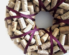 Plummy Wine Cork Wreath by Lizzie Joe Designs eclectic accessories and decor