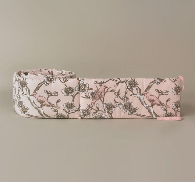 Dwell Studio Vintage Blossom Blush Bumper Traditional Crib
