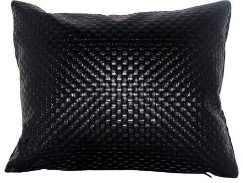 Faux Leather Throw Pillow - Contemporary - Decorative Pillows - new orleans - by Drea Custom Designs