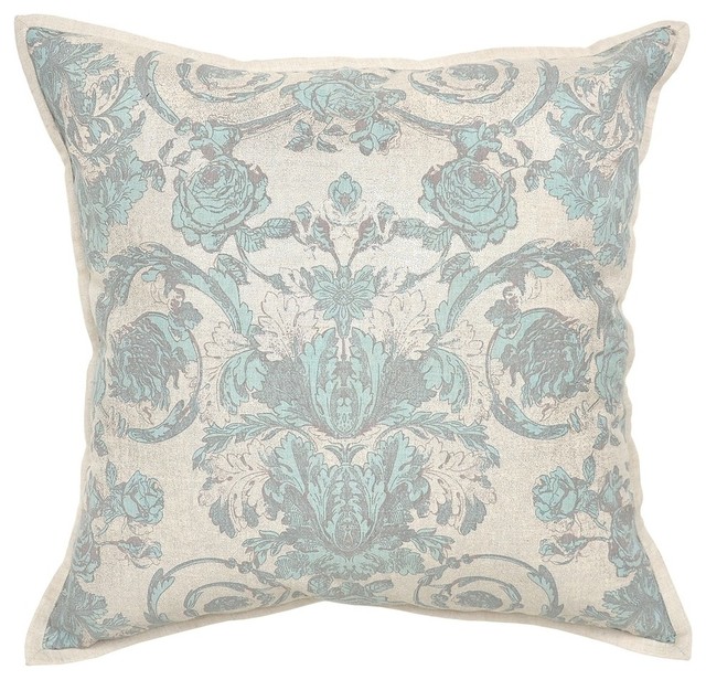 Pair of Aubry Crystal Blue Pillows by Villa Home traditionaldecorative