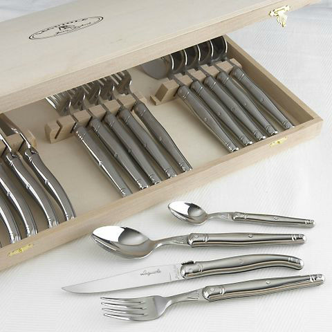 Laguiole 24-Piece Flatware Set, Stainless Steel - traditional ...