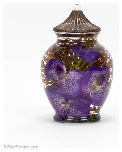 Dark Purple Orchid Small Ginger Jar Candle Traditional Candles