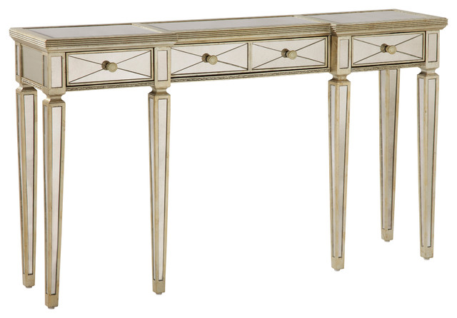 Bassett Mirror Borghese Mirrored Console Table with Drawers 8311-472EC ...