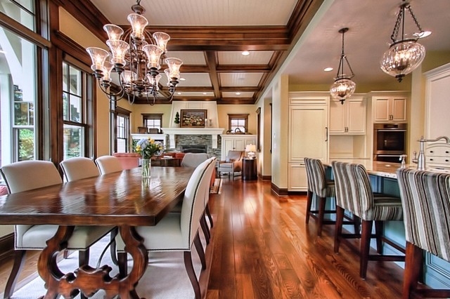 Open floor plan Traditional Dining Room other metro