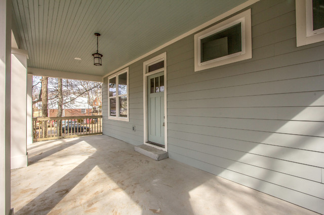 Front Porch - Sherwin Williams Quietude with Unusual Gray