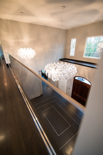 Glass Railings contemporary hall