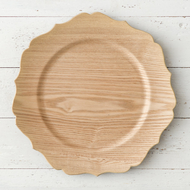 Decorative Wood Grain Charger Contemporary Charger Plates by Terrain