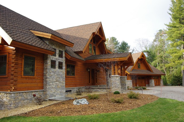 Timber Frame in Eagle River, WI - Traditional - Exterior - other metro 