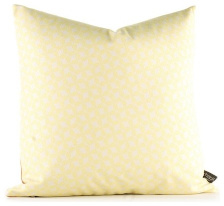 Aequorea Seedling Graphic Pillow in Pale Yellow - Modern - Decorative Pillows - by AllModern