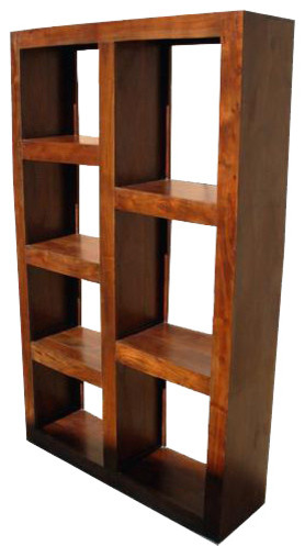 Santa Fe Wood Open Back Bookcase Room Divider, No Stain Natural 