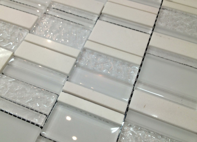 Links Line - Glass Tile and Stone Tile Mix contemporary