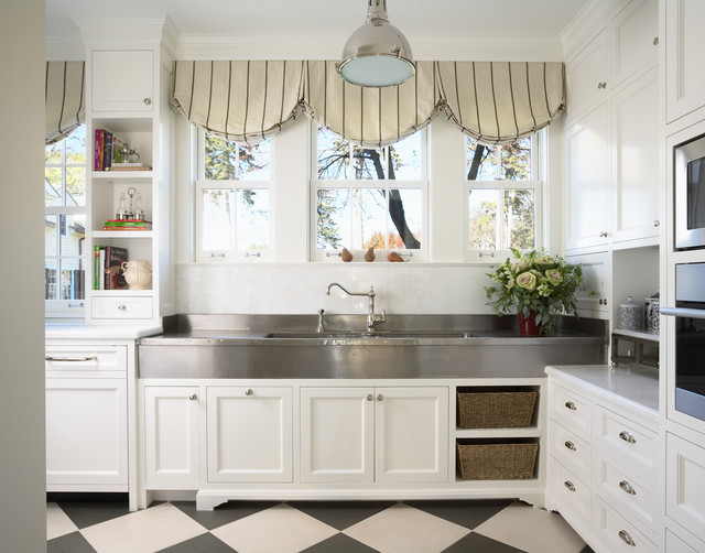 Bulter's Pantry with German Silver Sink - traditional - kitchen ...