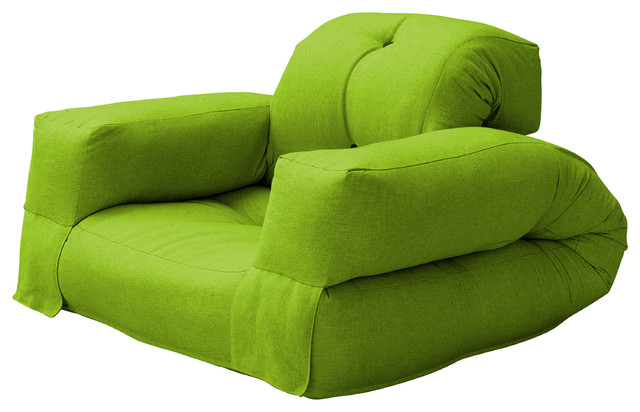 ... Convertible Futon Chair/Bed, Lime Mattress contemporary-sofa-beds