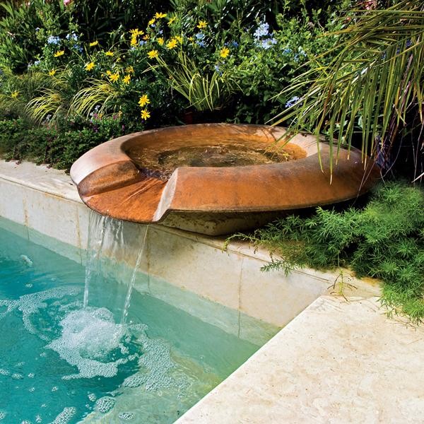 InterFab True Copper WOK Planter Water Bowl Asian by