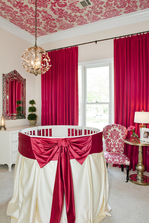 Hot Pink and White Girl's Nursery 