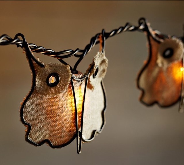 owl outdoor string lights