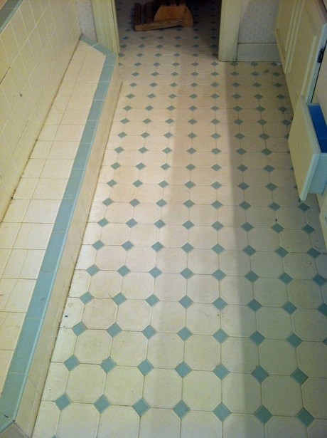 Blue Master Bath Before and After traditional