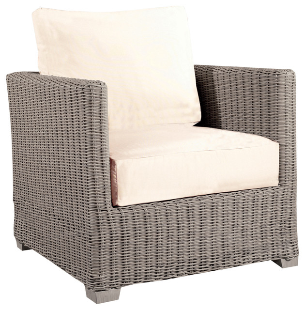 Hauser Veranda All Weather Wicker Club Chair with Cushions