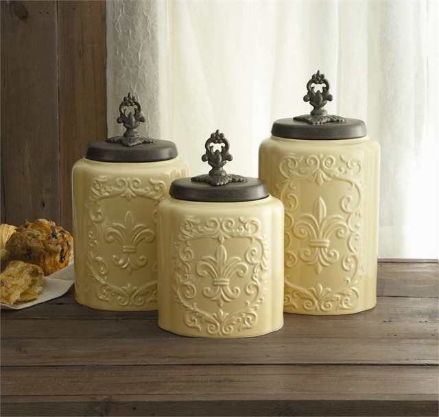 rustic kitchen canisters and jars