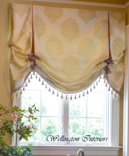 Custom Window Treatments Traditional Roman Shades baltimore by