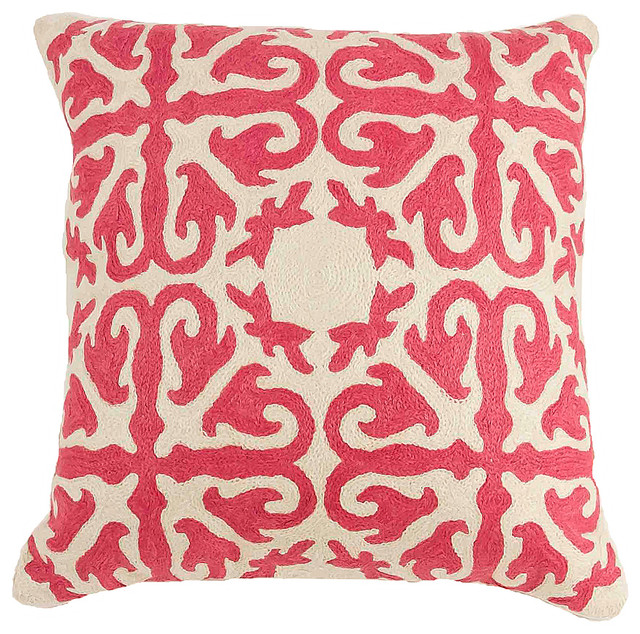 Moroccan Pillow, Rose Pink - Mediterranean - Decorative Pillows - by De-cor