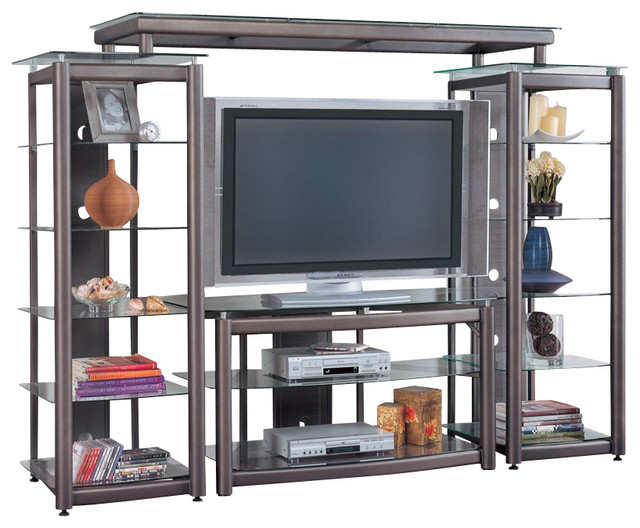 Coaster Wall Unit Metal Entertainment Center Transitional Media