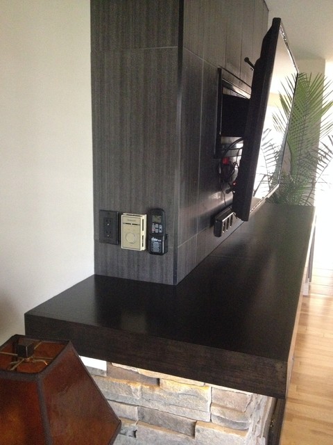 Fireplace Bump out Renovation contemporary-