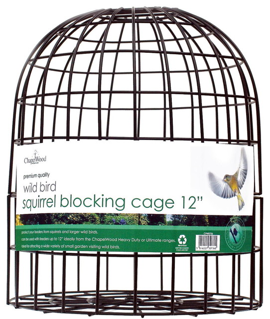 Squirrel Blocking Cage 12 inch Modern Bird Feeders by
