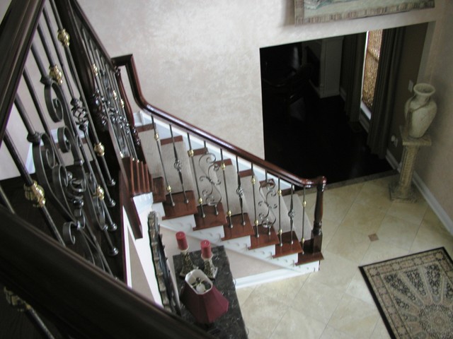 Custom Rail Design & Finish, Sewell NJ mediterranean staircase
