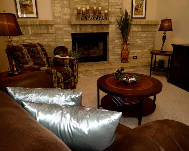 Living Spaces traditional family room