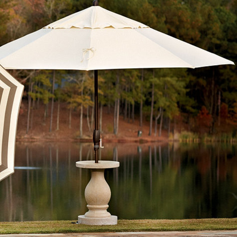 Baluster Patio Umbrella Stand - traditional - coat stands and ...