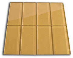 Sahara 3 x 6 Glass Subway Tile modern kitchen tile