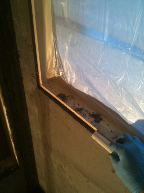 Tile prep work traditional