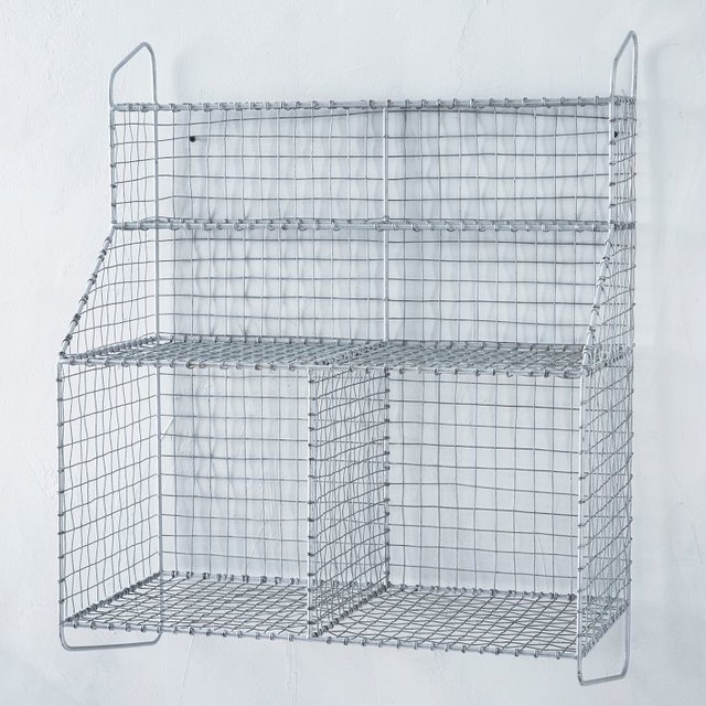 Wire Mesh Storage, Wall Organizer Industrial Display And Wall
