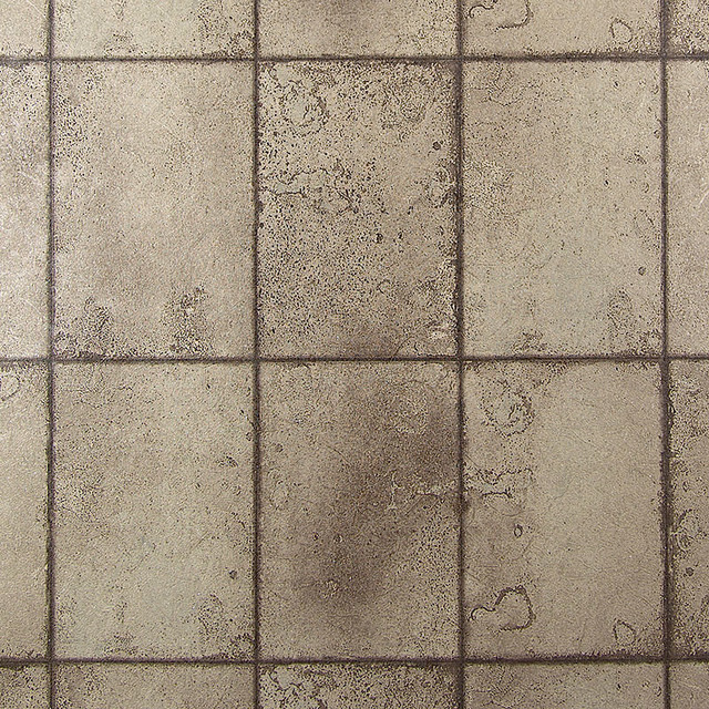 Stained Ceramic Tile Wallpaper, Brown, Swatch - Contemporary