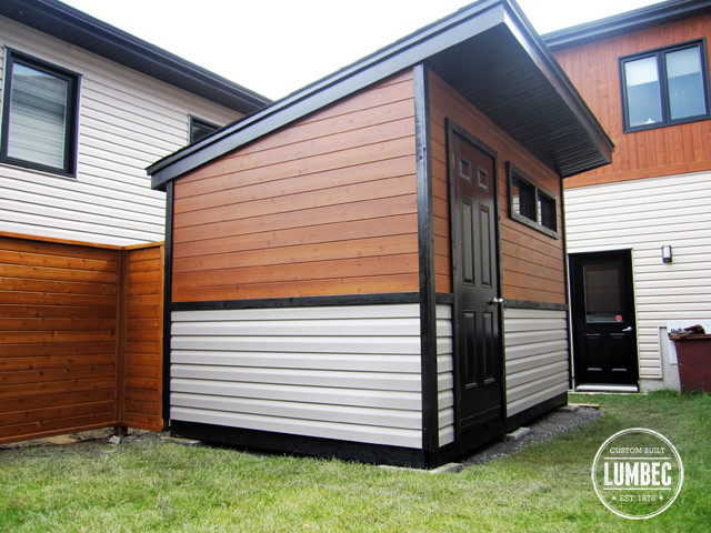 Custom modern shed and Fence - Modern - Garage And Shed ...