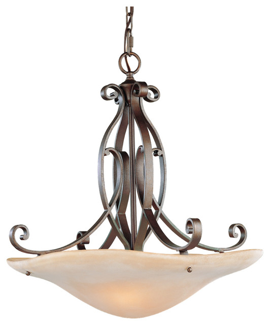 Murray Feiss F1835/3CB Tuscan Villa 3 Bulb Corinthian Bronze Chandelier Traditional Pendant