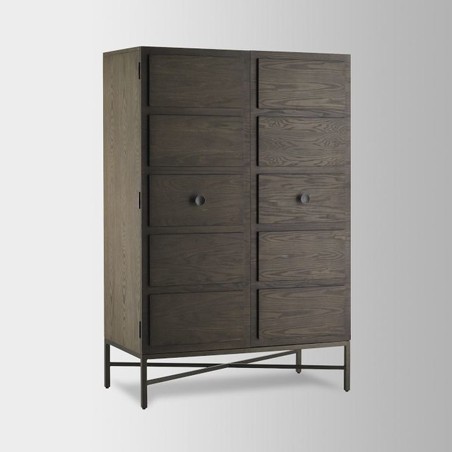 Paneled Armoire Modern Armoires And Wardrobes by West Elm