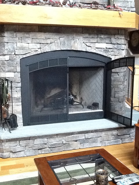 Arch ZC prefab fireplace screen open - Fireplace Screens - other metro