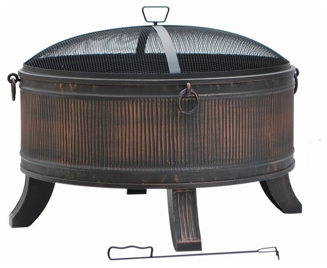 Hampton Bay Outdoor Fire Pits Emberjack 36 in. Round Steel Fire Pit