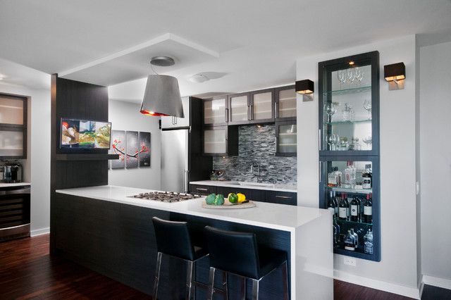 Gold Coast Bachelor Pad contemporary-kitchen
