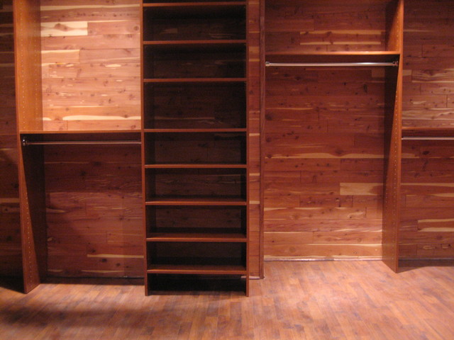 Custom Closet in basement - Traditional - Closet - other ...