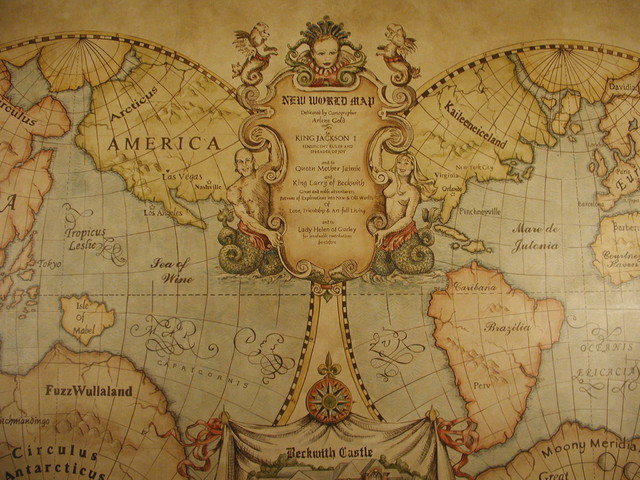 Old World Map Mural -