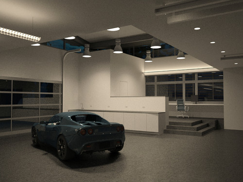 Modern garage and shed indoor lighting 