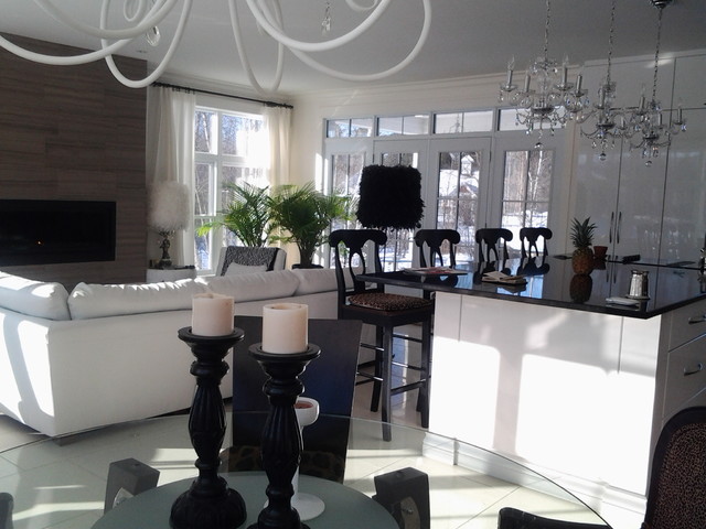 Living space modern-kitchen