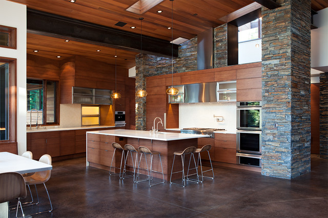 contemporary kitchen by Ward-Young Architecture & Planning - Truckee, CA