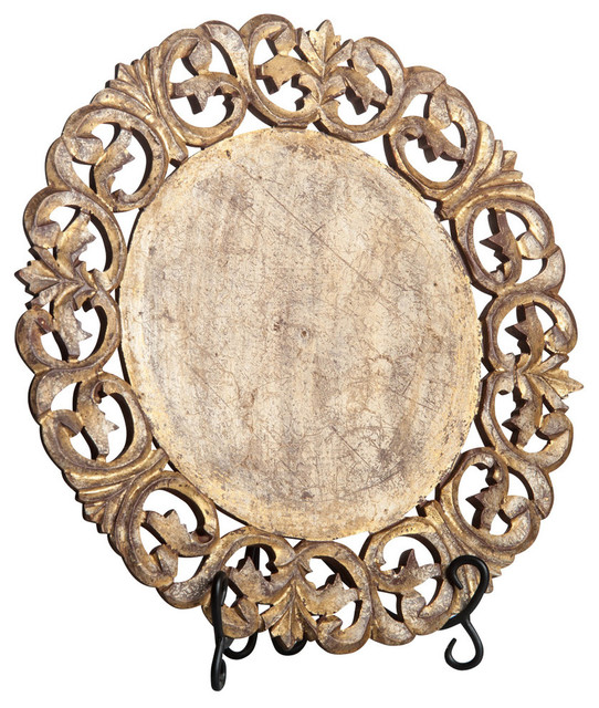 Vendome Round Placemat Gold/Silver Patina Traditional Placemats