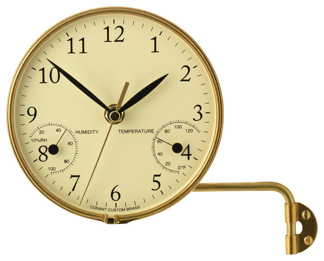 Conant Custom Brass Veranda Clock and Thermometer (CTH16
