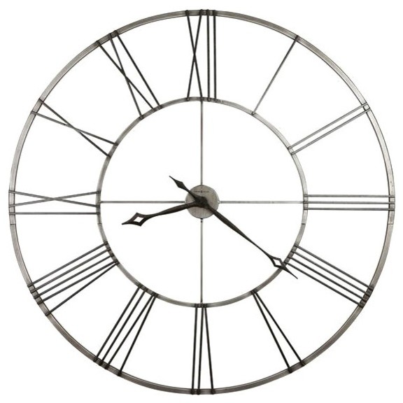 Stockton Wall Clock in Brushed Nickel Finish Contemporary Wall